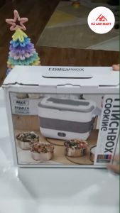 Hộp cơm cắm điện 2 tầng 4 ngăn inox giữ nhiệt hâm đóng và tự nấu chín thức ăn