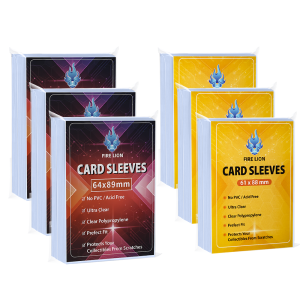 100 PCS Two Sizes 61X88/64x89mm Inner Card Sleeves Perfect Fit YGO/MTG Game Cards Inner Card Sleeves Is Smooth And Tough