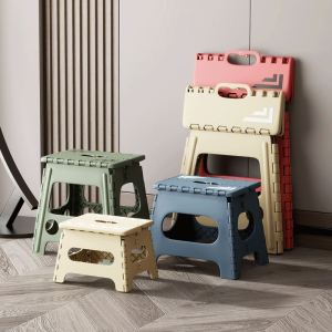Thickened Plastic Folding Chair Portable Outdoor Camping Stool Home Use Children Small Stool Space Saving High Stool