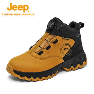 Jeep | Jeep Mens Outdoor Climbing Shoes Anti-slip Wear-resistant New Style Waterproof Off-road Sports Shoes Breathable Shock-absorbing