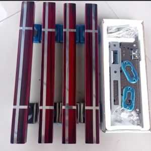 Handle pintu rumah 4pcs + set kunci stainless steell 33cm 45cm 60cm 80cm 100cm tarikan pintu gagang pintu pegangan pintu
