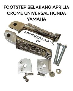 footstep belakang Aprilia crome universal Honda Yamaha step belakang pijakan kaki Aprilia crome Honda Yamaha PNP Vario beat Scoopy Mio Fino genio PCX nmax Aerox Lexi Supra Vega Vixion dll