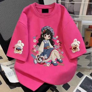 PAZHAOLANG | Plus Size Cartoon Print T-Shirt