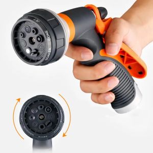 🇹🇭【รุ่นใหม่ พร้อมส่ง】หัวฉีดปืนฉีดน้ำ ที่ฉีดน้ำ ต่อสายยาง สำหรับครัวเรือนรถล้างลานฉีดน้ำท่อหัวฉีด ในสวน8รูปแบบอเนกประสงค์อเนกประสงค์