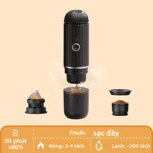 Máy Pha Cà Phê Di Động Điện iCafilas Dùng Cho Ô Tô Nhà Cửa Cắm Trại - Máy Pha Cà Phê Du Lịch Không Dây Tương Thích Với Viên Nang Nespresso