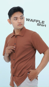 BROGUY Casual Shirt Waffle Knit Slimfit
