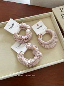 Dây Buộc Tóc Tròn Hạt Mềm Mại Màu Hồng Dâu Tây Không Gây Hại Cho Tóc Phụ Kiện Tóc Cho Nữ Dây Buộc Tóc Đuôi Ngựa Dây Cao Su