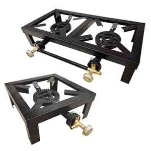 Portable Gas Stove Single/Double Burner Heavy Duty Outdoor Gas Stove with Stand Table Top Flame Stove With Regulator High Power Cooking Stove Gas Stove High Temperature Resistant Easy to Clean Home Liquefied Gas Stove For Travel Kitchen Camping Stalls