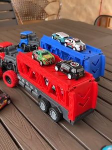 Truck Toy Deformable Foldable Rail Car Ejection Big Truck Car Storage Vehicle Set Truck Track Toys