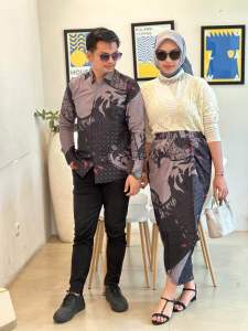 COUPLE ROK KANCING PREMIUM SADEWO BATIK FLORIST