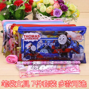 Student Cartoon Stationery Suit Pencil Combination Pencil Case Kindergarten Prizes Birthday Gift Training Institution Small Gift