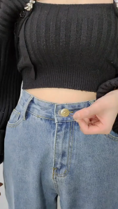 รองรับCOD!1ชิ้น กระดุมขยายเอวกางเกงยีนส์ ขนาด1.7CM กระดุมขยายเอว ที่ปรับเอว