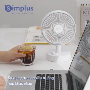 [New Arrival] Simplus Quạt để bàn mini Thiết kế xách tay Điều chỉnh không cấp Sử dụng liên tục 16 tiếng Cổng sạc Type-C DFSH014- Bảo hành 1 năm 1 đổi 1