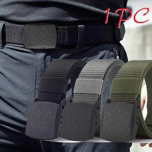 Nylon Belt for Men and Women Anti Allergic Cloth Belt Casual Belt Smooth Buckle Nylon Belt Security Check Pants Belt Youth
