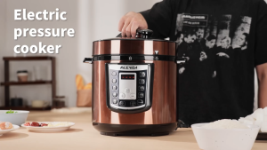 MEEVIDA Electric Pressure Cooker 5 liters large Capacity Household Rice Cooker Temperature Protection Keep Warm Cool Touch Body Non-Stick LED Display