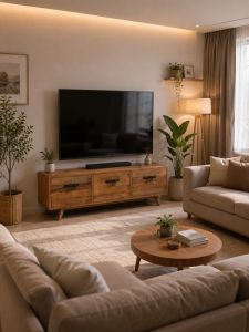 Solid Wood 1 Layer 3 Drawer TV Rack/ TV Console