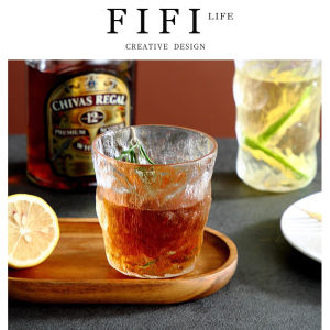 Japanese Style Iceberg Tree Pattern Glass Cup High Aesthetic Value Womens Juice Drink Cup INS Style Tea Cup Alcohol Cup