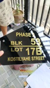 Personalize House Plate Number/Signage/Marker/Acrylic/Laser cut