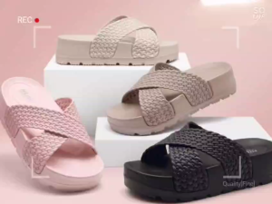 TERBARU Sandal Selop Wanita Wedges Sandal Wanita Slop Silang Karet Jelly Empuk Kekinian Korean Style