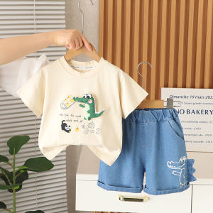 Baju bayi laki laki Kasual Baju anak setelan katun setelan kaos bayi Musim panas baju jas anak laki laki