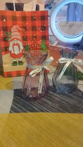 Bình Hoa Thủy Tinh Mini Cắm Hoa Decor Trang Trí Nhà Cửa Tặng Kèm Nơ Cực Xinh