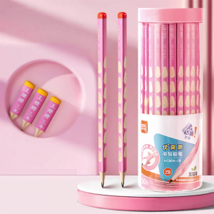 deli | Corrective Grip Pencil with Engraving Pink HB 2B