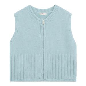 Blue Knitted Vest for Women