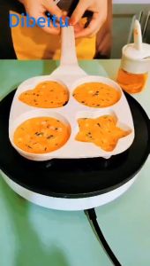 Wajan Telur Goreng & Peralatan Dapur Berbentuk Bintang & Bulan