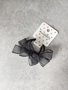 Korean Style Sweet Mini Black Silk Ribbon Butterfly Knot Hair Ties for Little Girls New Spring Summer Fashion Accessories