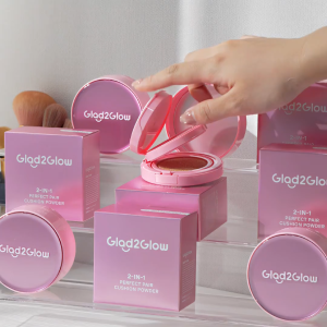 GLAD2GLOW 2in1 Perfect Pair Cushion Powder Foundation Waterproof Make Up Setting BB Cream Tahan Tahan 12Jam