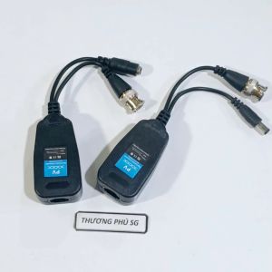 Balun Camera Video dùng cáp mạng Lan (Cat 5 Cat 6) kết nối nguồn và tín hiệu / Bán theo bộ