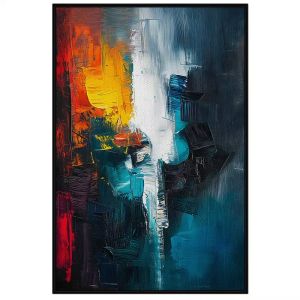 Tranh trừu tượng sơn dầu. Tranh treo tường dán tường Canvas. CGI-238