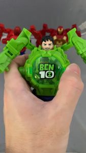 BEN 10 นาฬิกาของเด็ก นาฬิกาเด็กชาย ซูเปอร์ฮีโร่ ฉายภาพได้ สายนาฬิกา ยางเรซิน