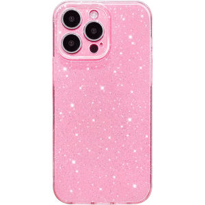 Glitter Case For iPhone 15 Pro Max 14 Plus 13 12 11 X XS XR SE 2022 2020 8 15Pro 14Pro Women Girls Pink Phone Cover Accessories