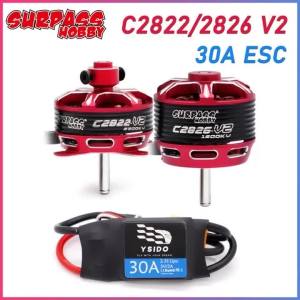 SURPASS HOBBY | Combo Động Cơ Không Chổi Than Surpass Hobby V2 C2822 C2826 Outrunner Và ESC 30A Dành Cho Máy Bay Điều Khiển Từ Xa Máy Bay Cánh Cố Định Phụ Tùng Máy Bay Kim Loại.