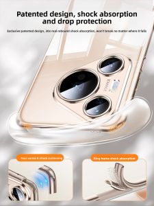 KUMENG | Full-Cover Lens Protection Case Anti-Shock Transparent Silicone Thin Soft Case for Huawei Pura80pro