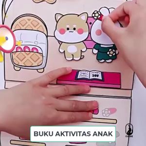 Busy Book Anak BoardBook Quiet Book No Cut Bahan Kertas Lucu
