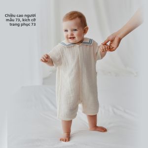 OAK FAMILY | Bodysuit Tay Ngắn Cổ Thủy Thủ Bé Trẻ