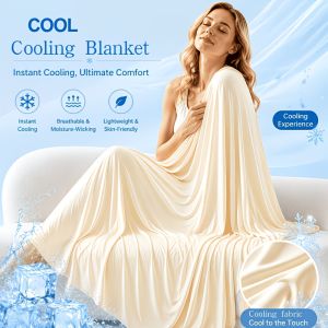 Summer Cooling Blanket Thin Blanket Ice Silk Air Conditioning Quilt Skin-friendly Lightweight Breathable Quilt For Home Office
