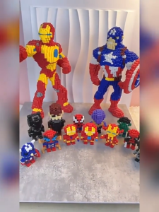 Blok Binaan 复仇者漫威积木益智玩具 Avengers Building Block 美国队长钢铁侠儿童益智拼装小颗粒卡通模型摆件 Micro Bricks Toy Figure Kids