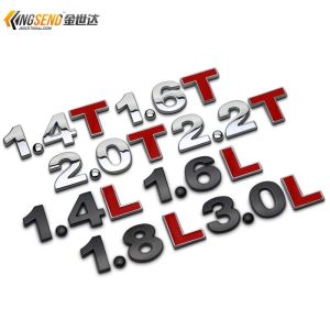 Nhãn Khối Lượng Xe Hơi Bằng Kim Loại 1.4T 1.8T 2.0T 3.0T 2.4L 3.0L Nhãn Đuôi Xe Chữ Cái Nhãn Trang Trí Xe Cỡ Lớn