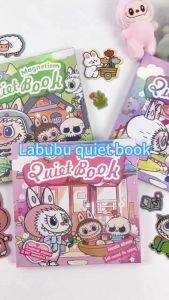 LABUBU Magnetic Quiet Book Kawaii DIY Sticker Book Magnetic Puzzle Sticker Book DIY Educational Toys Children Cut Free