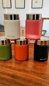 Mini Thermal Mug: Compact Stainless Steel Pocket Cup for Girls in Red Pink White Black Green