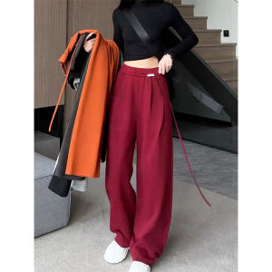 Banana Loose Pants Womens Autumn 2024 New Arrival Loose Straight-leg Sickle Pants High Waist Casual Narrow Sports Sweatpants