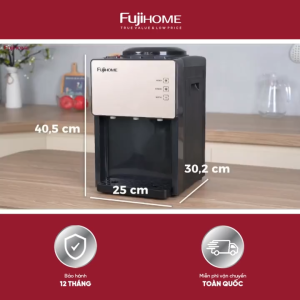 Cây nước nóng lạnh mini để bàn 3 vòi FUJIHOME WD07E máy nước uống nóng lạnh bình lọc úp an toàn tiết kiệm điện