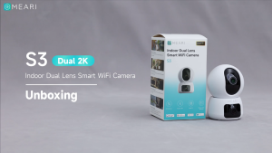 Meari S3 Dual-Lens 3MP + 3MP 2K Indoor 360° PTZ Smart Wifi CCTV Camera Night Vision free cloud storage Supported