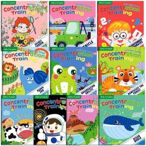 Concentration Traning Sticker Book for Children Early Learning