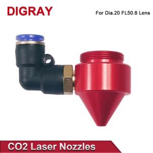 DIGRAY Laser Air Nozzle for Diameter 20mm FL50.8mm Lens for Laser Head at CO2 Cutting and Engraving Machine