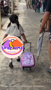 KINDER MINI TROLLEY BAG BACKPACK SET. 12 INCHES KINDER SCHOOL BAG WITH 3D CHARACTERS.