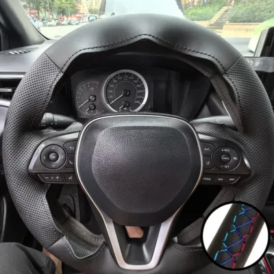 Braid Perforated Artificial Leather 2019-2022 Camry 2018-2022 Avalon 2019-2022 Steering Corolla Wheel Cover For Toyota RAV4